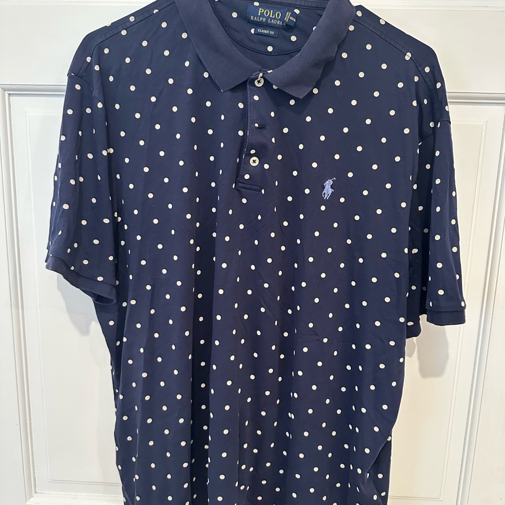 Polo Ralph Lauren Navy Polka Dot Shirt